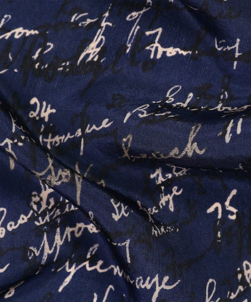 Paul Smith（ポールスミス）の「“Slide Notes” スカーフ【250401 SCPS】（ストール/ショール・メンズ・ネイビー/キナリ・FREE）」の5枚目の写真