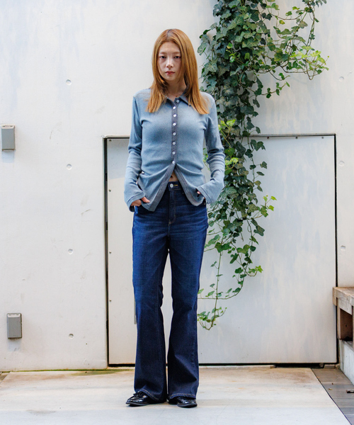 MILLER（ミラー）の「【Robert P.Miller / ロバートピーミラー】パネルリブカーディガン/ボーダー/カーディガン【WEB限定】（カーディガン/ボレロ・レディース・チャコールグレー/ブラック/グレー・フリー）」の22枚目の写真