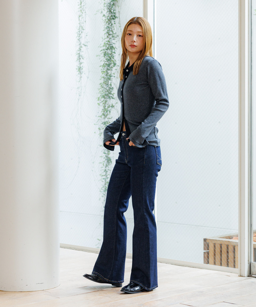 MILLER（ミラー）の「【Robert P.Miller / ロバートピーミラー】パネルリブカーディガン/ボーダー/カーディガン【WEB限定】（カーディガン/ボレロ・レディース・チャコールグレー/ブラック/グレー・フリー）」の10枚目の写真