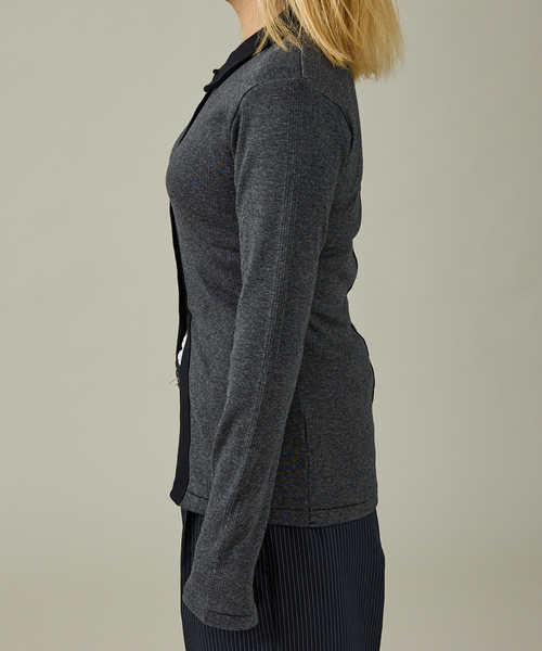 MILLER（ミラー）の「【Robert P.Miller / ロバートピーミラー】パネルリブカーディガン/ボーダー/カーディガン【WEB限定】（カーディガン/ボレロ・レディース・チャコールグレー/ブラック/グレー・フリー）」の8枚目の写真