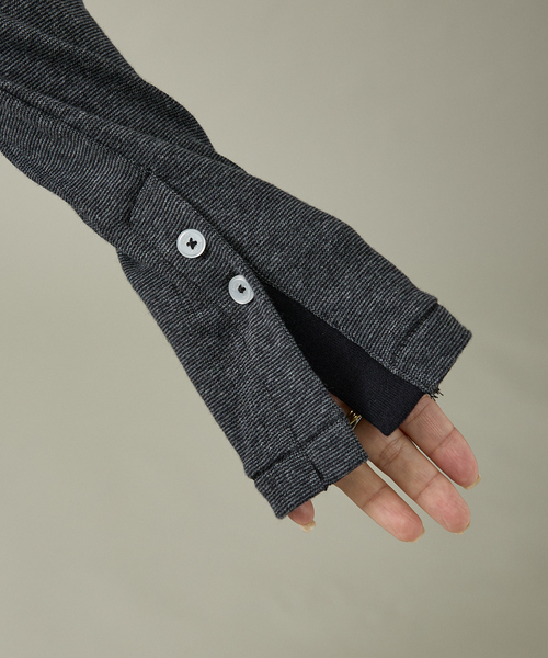 MILLER（ミラー）の「【Robert P.Miller / ロバートピーミラー】パネルリブカーディガン/ボーダー/カーディガン【WEB限定】（カーディガン/ボレロ・レディース・チャコールグレー/ブラック/グレー・フリー）」の5枚目の写真
