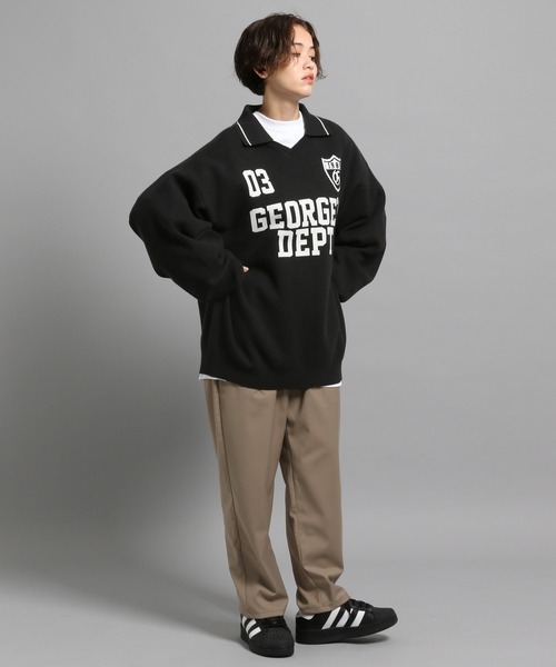 GEORGE'S（ジョージズ）の「TRツイルテーパーパンツ（スラックス・メンズ・ブラック/ベージュ・MEDIUM/LARGE）」の14枚目の写真