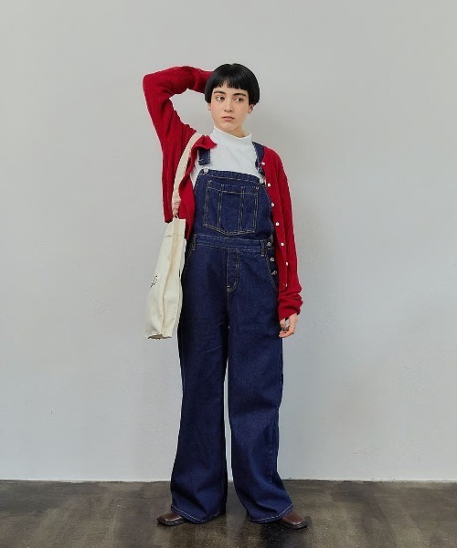 セール】indigo overall（サロペット/オーバーオール）｜KALENO