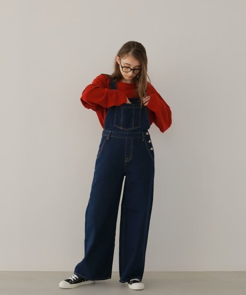 セール】indigo overall（サロペット/オーバーオール）｜KALENO