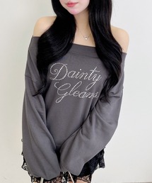 INGNI | ラインストーンロゴオフショルスウェットトップス(スウェット)