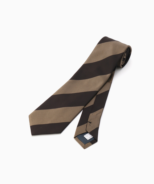 EDIFICE(エディフィス)の「AX ワイドストライプタイ(ネクタイ・メンズ・ベージュ/チャコールグレー・FREE)」の5枚目の写真