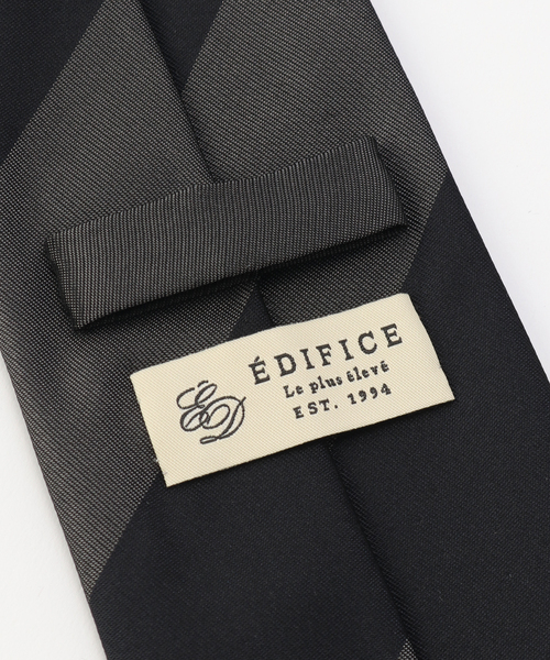 EDIFICE(エディフィス)の「AX ワイドストライプタイ(ネクタイ・メンズ・ベージュ/チャコールグレー・FREE)」の7枚目の写真