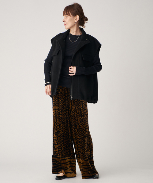 VERMEIL par iena（ヴェルメイユパーイエナ）の「SLOWOOL Rib クルーネックプルオーバー（ニット/セーター・レディース・ベージュ/ネイビー/イエロー/グリーン・FREE）」の21枚目の写真