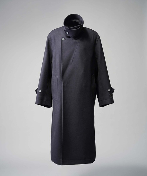 UNISEX》Super140s Prime-Over Melton Double Breasted Coat