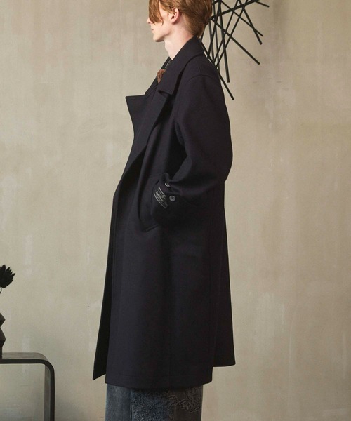 今期　完売　コート UNISEX》Super140s Prime-Over Melton Double Breasted Coat