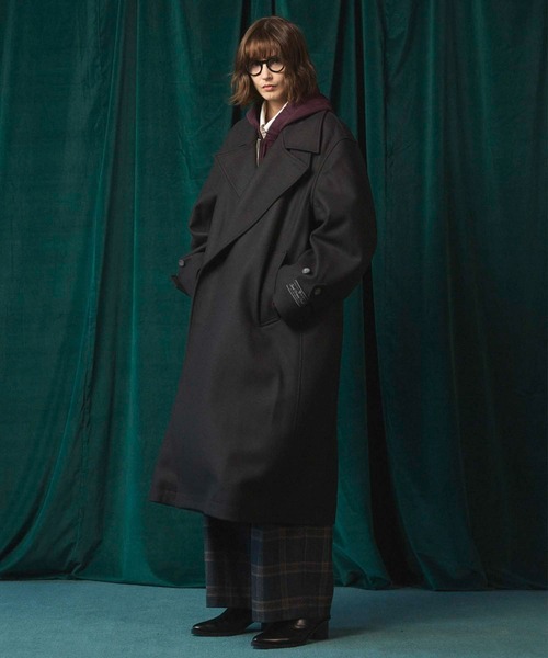 MAISON SPECIAL Super140s メルトン ダブルコート UNISEX》Super140s Prime-Over Melton Double Breasted Coat/プライム