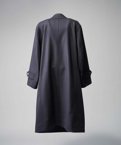 UNISEX》Super140s Prime-Over Melton Double Breasted Coat