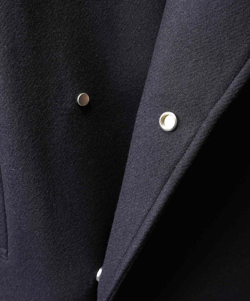 UNISEX》Super140s Prime-Over Melton Double Breasted Coat/プライム