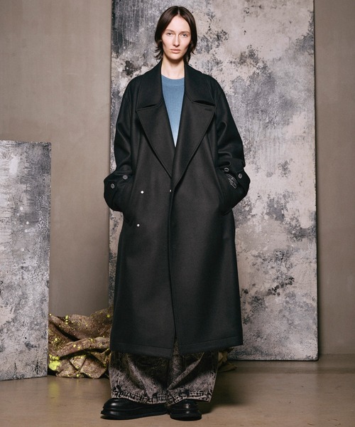 MAISON SPECIAL Super140s メルトン ダブルコート UNISEX》Super140s Prime-Over Melton Double Breasted Coat/プライム