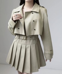 VEILA（ヴェイラ）の「クロップドジャケットプリーツキャミワンピースセット（セットアップ）」