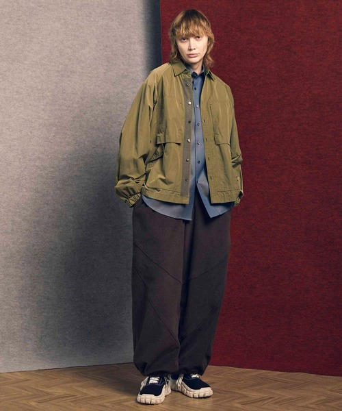 MAISON SPECIAL（メゾンスペシャル）の「《UNISEX》Prime-Over Raglan Sleeve Pocket Shirts Blouson/プライムオーバーラグランスリーブポケットシャツブルゾン【MAISON SPECIAL/メゾンスペシャル】■セットアップ対応■（シャツ/ブラウス・メンズ・キャメル/ネイビー/カーキ/ブラウン・0/1/2）」の22枚目の写真