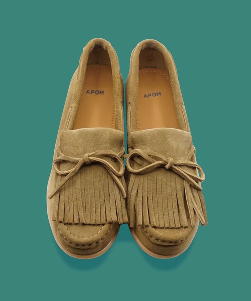 enchanted（エンチャンテッド）の「《APOM》フリンジモカシン（モカシン/デッキシューズ・レディース・ブラック/キャメル/ダークブラウン・36/37/38/39/40/41/42）」の3枚目の写真