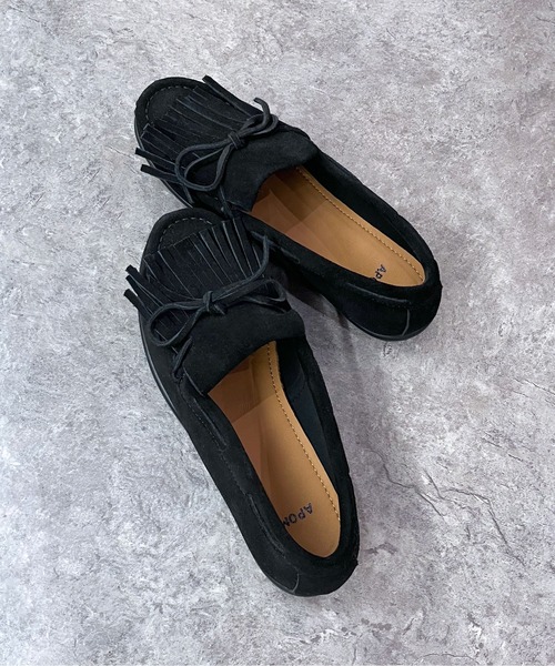 enchanted（エンチャンテッド）の「《APOM》フリンジモカシン（モカシン/デッキシューズ・レディース・ブラック/キャメル/ダークブラウン・36/37/38/39/40/41/42）」の8枚目の写真