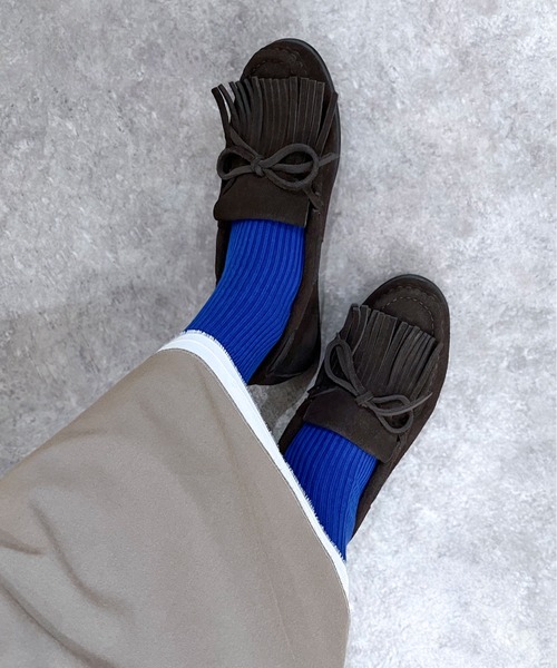 enchanted（エンチャンテッド）の「《APOM》フリンジモカシン（モカシン/デッキシューズ・レディース・ブラック/キャメル/ダークブラウン・36/37/38/39/40/41/42）」の18枚目の写真