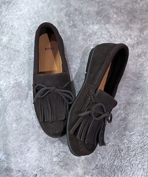 enchanted（エンチャンテッド）の「《APOM》フリンジモカシン（モカシン/デッキシューズ・レディース・ブラック/キャメル/ダークブラウン・36/37/38/39/40/41/42）」の20枚目の写真