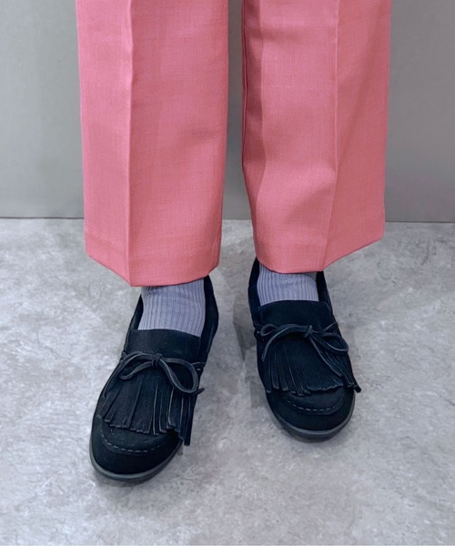 enchanted（エンチャンテッド）の「《APOM》フリンジモカシン（モカシン/デッキシューズ・レディース・ブラック/キャメル/ダークブラウン・36/37/38/39/40/41/42）」の4枚目の写真