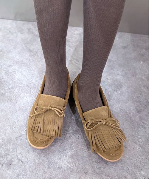 enchanted（エンチャンテッド）の「《APOM》フリンジモカシン（モカシン/デッキシューズ・レディース・ブラック/キャメル/ダークブラウン・36/37/38/39/40/41/42）」の12枚目の写真