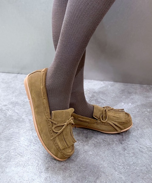 enchanted（エンチャンテッド）の「《APOM》フリンジモカシン（モカシン/デッキシューズ・レディース・ブラック/キャメル/ダークブラウン・36/37/38/39/40/41/42）」の13枚目の写真