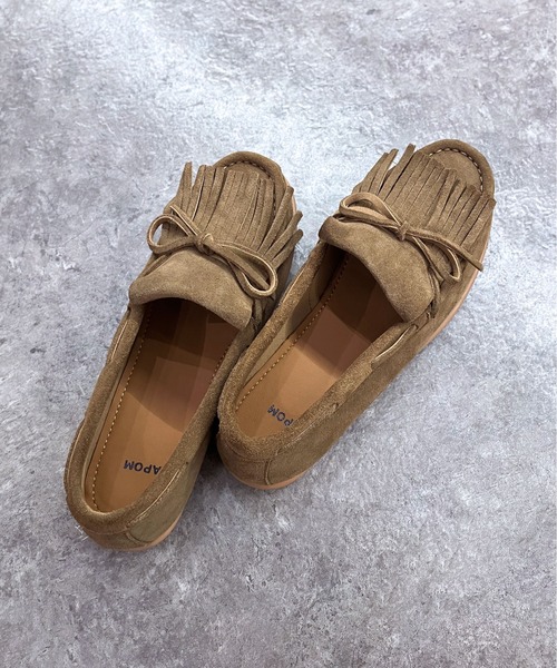 enchanted（エンチャンテッド）の「《APOM》フリンジモカシン（モカシン/デッキシューズ・レディース・ブラック/キャメル/ダークブラウン・36/37/38/39/40/41/42）」の15枚目の写真