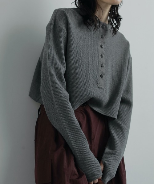 アンヌーク　anuke Waffle Henley Tops トップス ànuke online store（アンヌーク） / Waffle Henley TopsWaffle