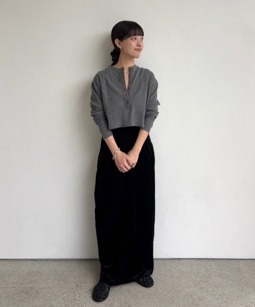 Waffle Henley Tops（Tシャツ/カットソー）｜anuke（アンヌーク