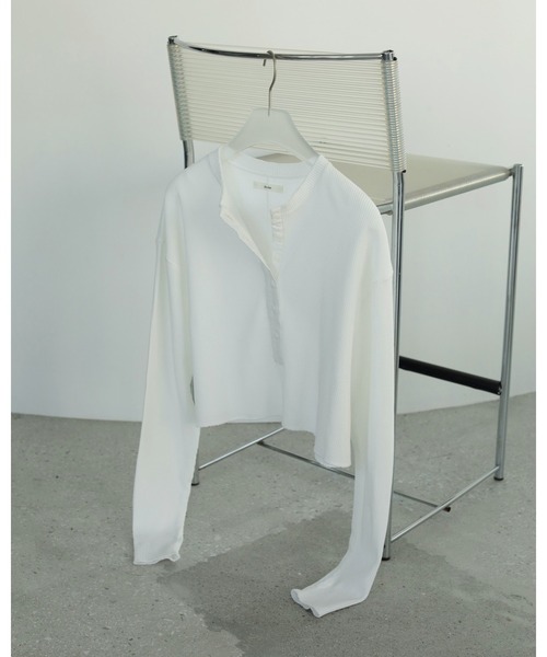 Waffle Henley Tops（Tシャツ/カットソー）｜anuke（アンヌーク）の