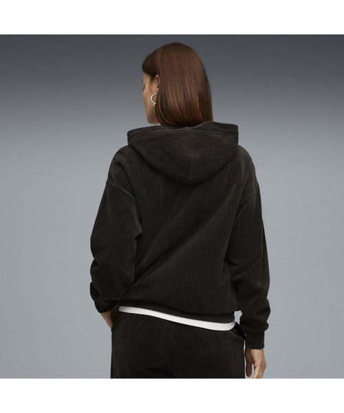 PUMA（プーマ）の「PUMA プーマ ウィメンズ ESS ELEVATED コンフォート ベロア リブ フーディ（パーカー・レディース・ブラック/オフホワイト/パープル系その他7・SMALL/X-LARGE/LARGE/MEDIUM）」の14枚目の写真