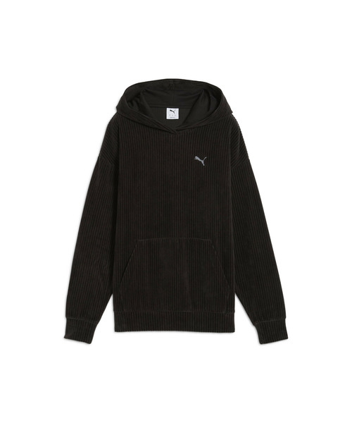 PUMA（プーマ）の「PUMA プーマ ウィメンズ ESS ELEVATED コンフォート ベロア リブ フーディ（パーカー・レディース・ブラック/オフホワイト/パープル系その他7・SMALL/X-LARGE/LARGE/MEDIUM）」の16枚目の写真