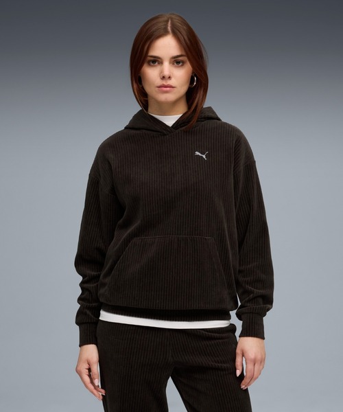 PUMA プーマ ウィメンズ ESS ELEVATED コンフォート ベロア リブ