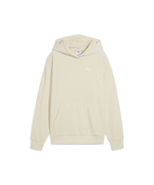 PUMA（プーマ）の「PUMA プーマ ウィメンズ ESS ELEVATED コンフォート ベロア リブ フーディ（パーカー・レディース・ブラック/オフホワイト/パープル系その他7・SMALL/X-LARGE/LARGE/MEDIUM）」の6枚目の写真