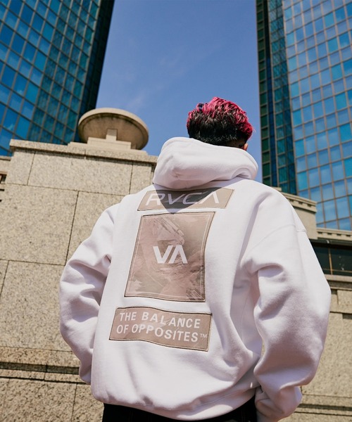 RVCA（ルーカ）の「RVCA メンズ THREE BOX RVCA HD パーカー 【2025年秋冬モデル】 @autumn/ルーカプルオーバーパーカー・フーディー（パーカー・メンズ・ホワイト/グリーン系その他/ブラック/ヘザーグレー・SMALL/MEDIUM/LARGE/X-LARGE）」の10枚目の写真