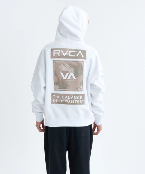 RVCA（ルーカ）の「RVCA メンズ THREE BOX RVCA HD パーカー 【2025年秋冬モデル】 @autumn/ルーカプルオーバーパーカー・フーディー（パーカー・メンズ・ホワイト/グリーン系その他/ブラック/ヘザーグレー・SMALL/MEDIUM/LARGE/X-LARGE）」の6枚目の写真