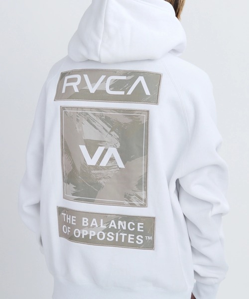 RVCA（ルーカ）の「RVCA メンズ THREE BOX RVCA HD パーカー 【2025年秋冬モデル】 @autumn/ルーカプルオーバーパーカー・フーディー（パーカー・メンズ・ホワイト/グリーン系その他/ブラック/ヘザーグレー・SMALL/MEDIUM/LARGE/X-LARGE）」の8枚目の写真