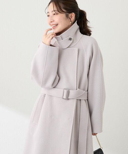 ダブルフェイス２WAYロングコート セール】【お上品大人っぽコート】ダブルフェイス2WAYロングコート