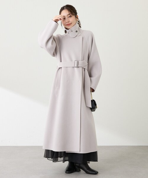 ダブルフェイス２WAYロングコート セール】【お上品大人っぽコート】ダブルフェイス2WAYロングコート