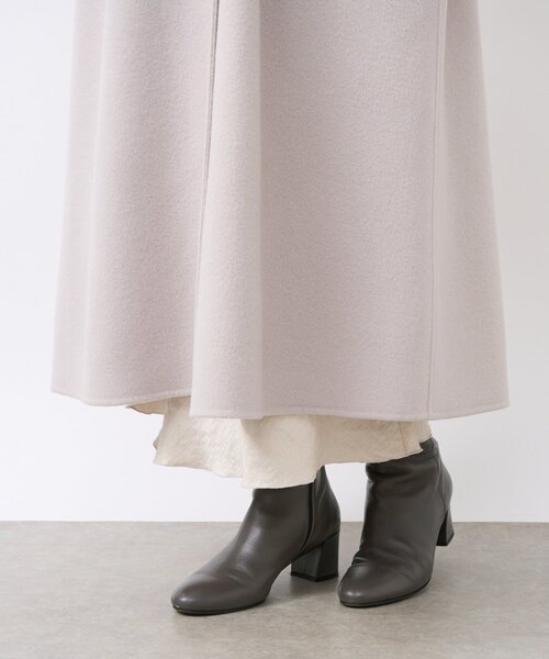 La boutique BonBon（ラブティックボンボン）の「【春まで使える！】ダブルフェイス２WAYロングコート（ステンカラーコート・レディース・ライトグレー/ピンク・FREE/PM）」の6枚目の写真