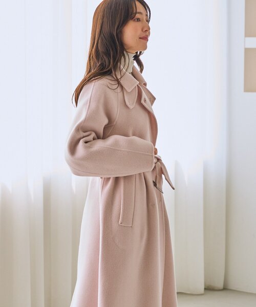 セール】【お上品大人っぽコート】ダブルフェイス2WAYロングコート