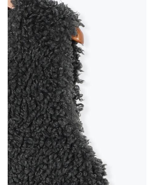 Lugnoncure（ルノンキュール）の「ショートボアベスト（ベスト・レディース・オフホワイト/チャコールグレー/モカ・F）」の7枚目の写真