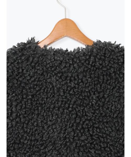 Lugnoncure（ルノンキュール）の「ショートボアベスト（ベスト・レディース・オフホワイト/チャコールグレー/モカ・F）」の5枚目の写真