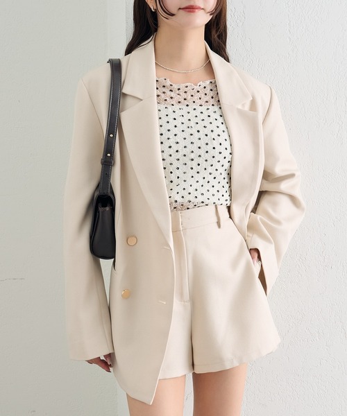 mystic（ミスティック）の「【レイヤードスタイルに！】ドットレースプルオーバー（Tシャツ/カットソー・レディース・ピンク/アイボリー/ブラック/ブルー/グリーン/オフホワイト・FREE）」の9枚目の写真