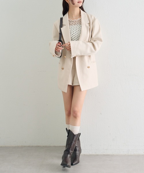 mystic（ミスティック）の「【レイヤードスタイルに！】ドットレースプルオーバー（Tシャツ/カットソー・レディース・ピンク/アイボリー/ブラック/ブルー/グリーン/オフホワイト・FREE）」の11枚目の写真