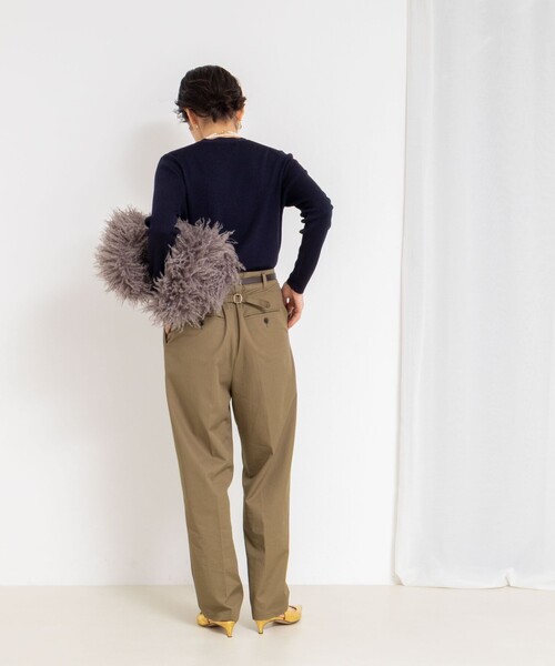 NOLLEY’S（ノーリーズ）の「《手洗い可能》16GマレーリブVネックカーディガン（カーディガン/ボレロ・レディース・ネイビー/ラベンダー/サーモンピンク/グレー・36/38）」の15枚目の写真