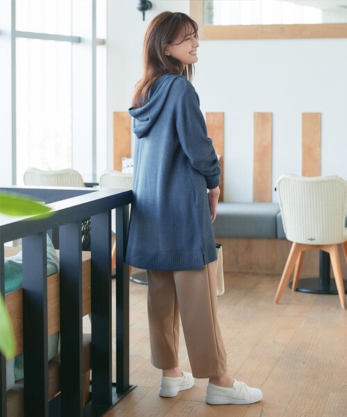 Tiaclasse(ティアクラッセ)の「【日本製】ジョーゼットニットワイドパンツ(その他パンツ・レディース・モカ/ブラック・XL/XXL)」の17枚目の写真