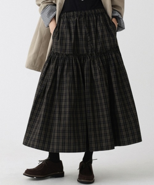 gossip!ロサンゼルス(ゴシップロサンゼルス)の「【Y2Kガーリー】小柄さん向け レトロチェック柄ティアードスカート(スカート・レディース・チェック・M)」の12枚目の写真