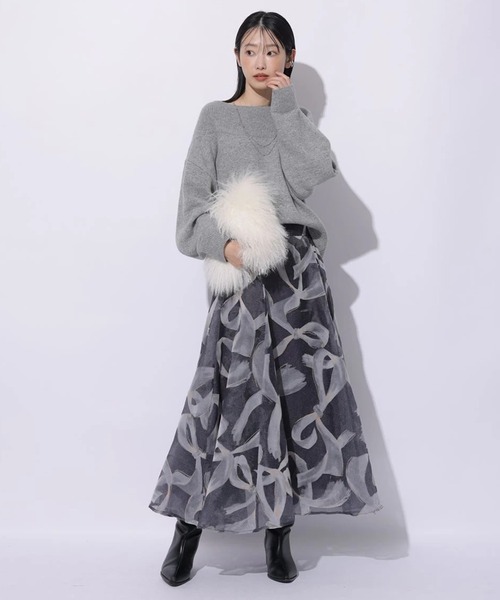 ノットモチーフフロッキースカート（スカート）｜Mystrada（マイ